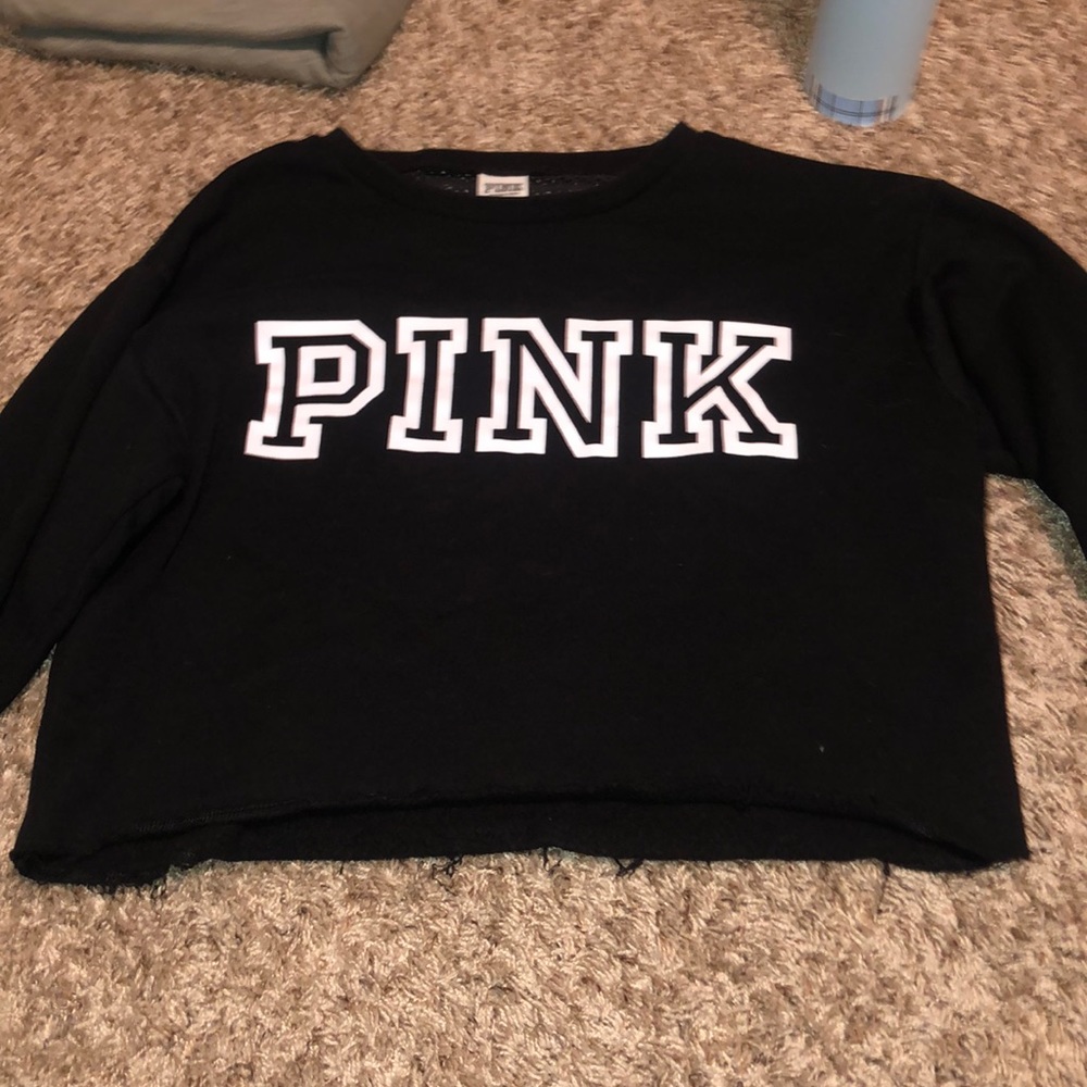 PINK cropped sweatshirt